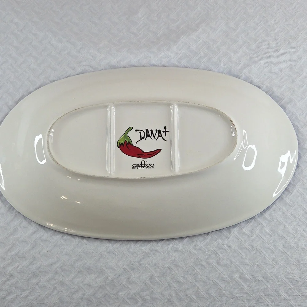 Caffco International DANA WHITTMAN Artist. MULIICOLOR CERAMIC PLATTER. - Picture 12 of 16